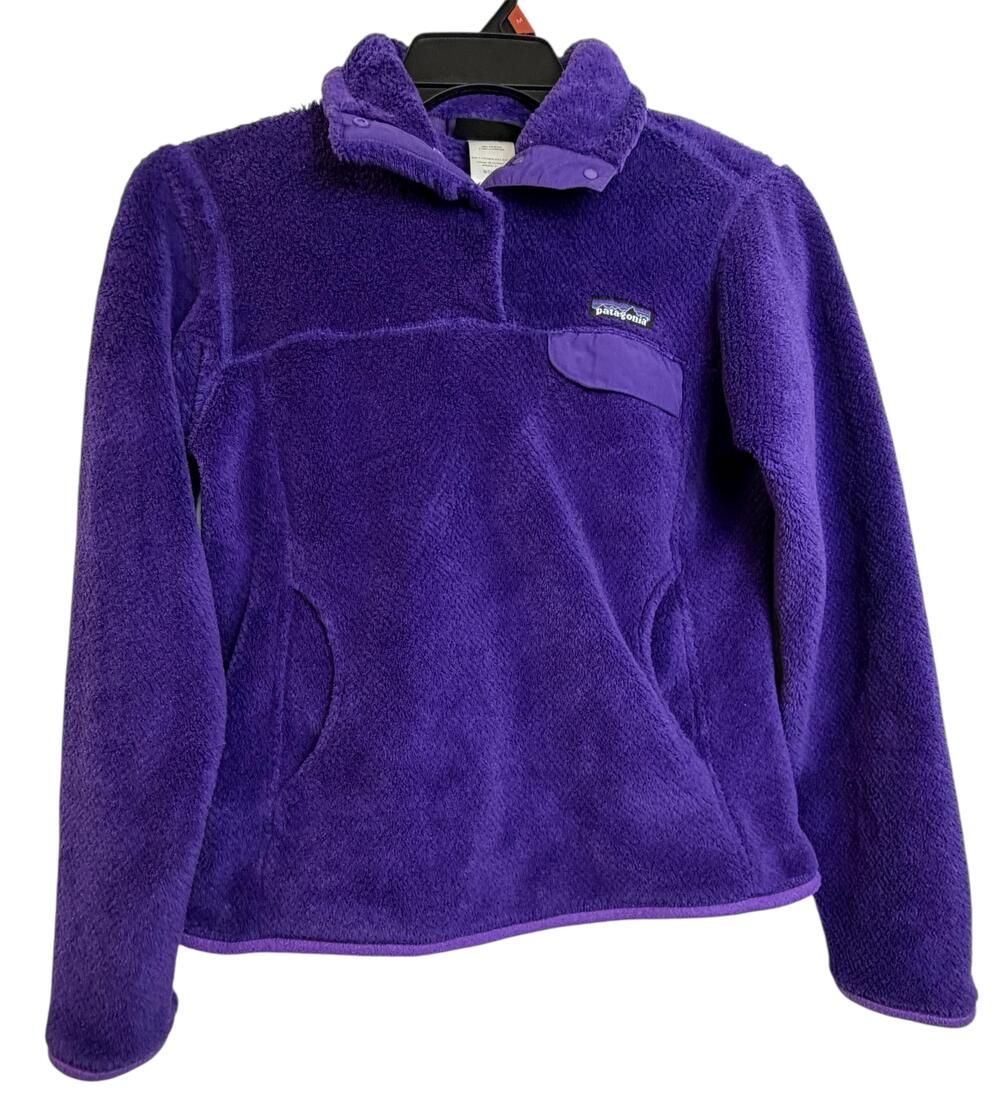 Patagonia Re-Tool Snap-T Jacket Womens Small Purple Fleece Polartec Thermal Pro